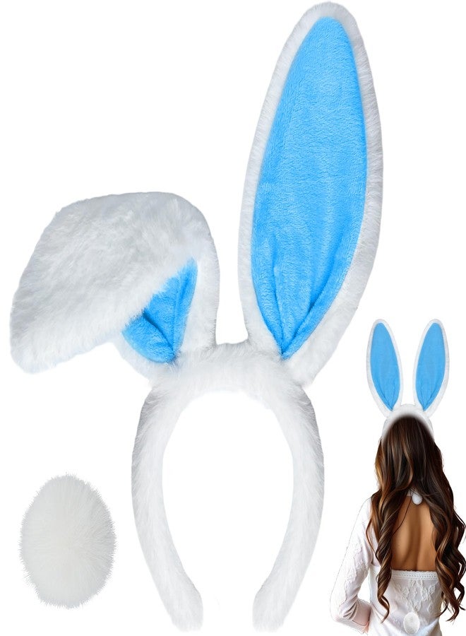 KHC-KHF Easter-Headband Bunny-Headbands Halloween Plush Rabbit Ear Costume Bunny Headband Tail Accessories Party Makeup Birthday Favors s Adult Headwear - Image 1